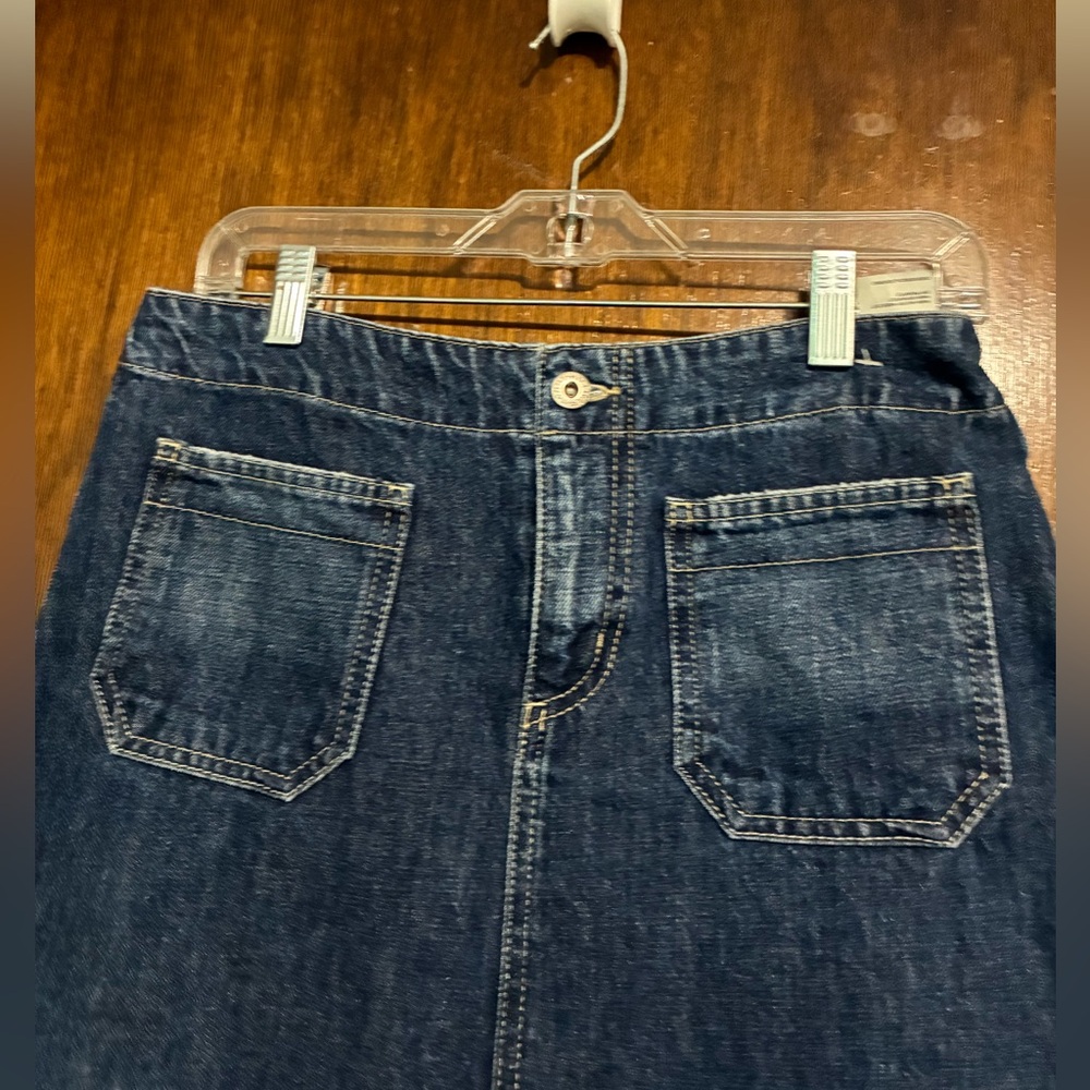 Tommy Hilfiger Vintage Y2K Long Denim Skirt Size 4 - Picture 4 of 11